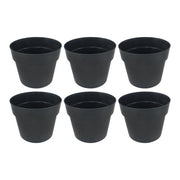DURAFORCE 6 Pack 5 Gallon Plastic Nursery Pots Heavy Duty Garden Flower Plant Pots