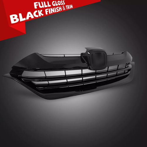 DURAFORCE Front Bumper Gloss Black Mesh Grille Grill for 2017-2019 for Honda CR-V