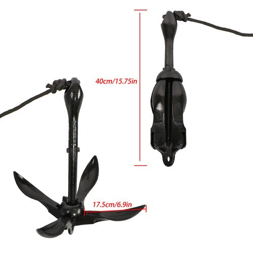 DURAFORCE 2-Pack Black Folding 7.05LB Fits For Grapnel Boat Kayak Marine Anchor Set