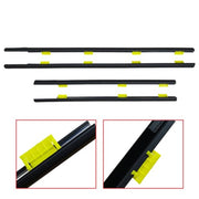 DURAFORCE Window Weatherstrip 4PC Sweep Molded Trim Outer Black for Honda CR V 2005 EX