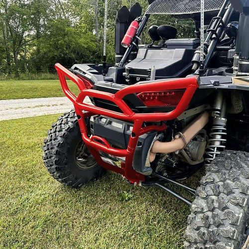 DURAFORCE Red Heavy Duty Rear Bumper Guard for Polaris RZR XP 1000 XP4 1000 2014-2018