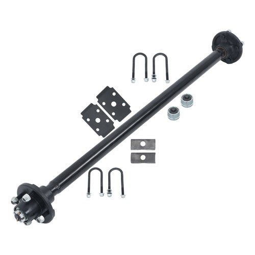 DURAFORCE 4 lug-4" 44" HF 2K 2000lbs Trailer Axle w/ U-Bolt Kit For RVs trucks trailers