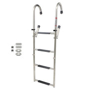 DURAFORCE New Stainless Steel Folding Telescoping Ladder Dock Ladder 2 Step+2 Step USA
