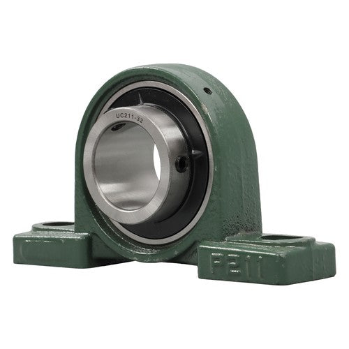 DURAFORCE 2PCS UCP211-32 Solid Base Pillow Block Bearing 2" Bore Self Aligning 2 Bolt