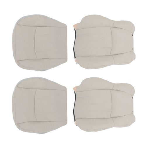 DURAFORCE For Chrysler 300C 2005-2010 4PCS Both Side Bottom&Top Seat Cover Lt Gray Leather
