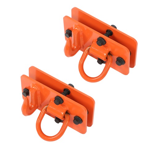 DURAFORCE 3/8" Tractor Bucket Hooks with Tie Down Ring, Grade 70 Forged Steel 2 Pack Bolt