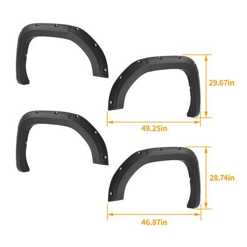 Fender Flares Kit Front Rear 4PCS Fit for 2019-2025 4WD 2WD GMC Sierra 1500