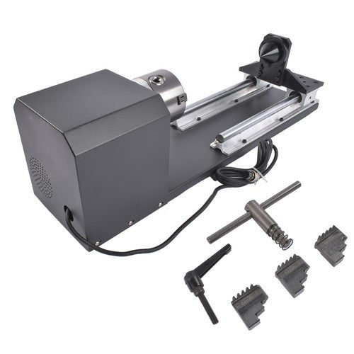DURAFORCE Rotary Axis with 3-Jaw Chuck for 50W 60W 80W 100W 130W CO2 Engraver 4.2A 1.68V