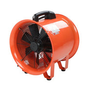 DURAFORCE Portable Blower Steel 10 Inch, 1520 CFM 320W Industrial Orange 33ft Ducting
