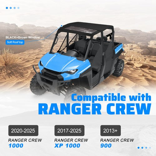 Soft Roof Top for Polaris Ranger Crew 1000 900 570 XP PRO XD 4000 15 26 UTV