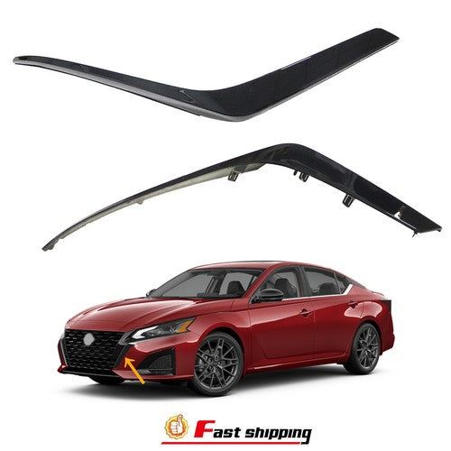 DURAFORCE Front Grille Molding Trims Gloss Black for Nissan Altima 2023-2025 LH RH