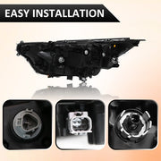 DURAFORCE Fit 2022 2023 Toyota RAV4 XLE Halogen Headlight W/ LED DRL Left Driver Side
