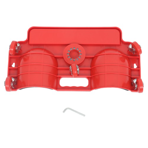 DURAFORCE Universal Rolling Knee Creeper/Pads with Tool Tray Holder + 5 Swivel Castors Red