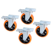 DURAFORCE 5 inch Swivel Caster Wheels with Dual Locking, Heavy Duty Castors Set of 4