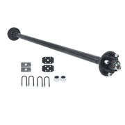 DURAFORCE 2K 2000lbs Trailer Axle 4 lug-4' 54' HF w/ U-Bolt Kit For trailers RVs trucks