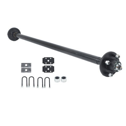 DURAFORCE 2K 2000lbs Trailer Axle 4 lug-4' 54' HF w/ U-Bolt Kit For trailers RVs trucks