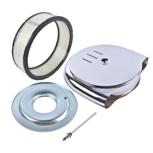 DURAFORCE Round Air Cleaner Kit Fits for Cadillac Oldsmobile 1951-1956 Chrome Plated Steel