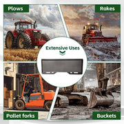 DURAFORCE 1/2" Quick Tach Attachment Mount Plate Hitch For Skid Steer Loader Bobcat Kubota