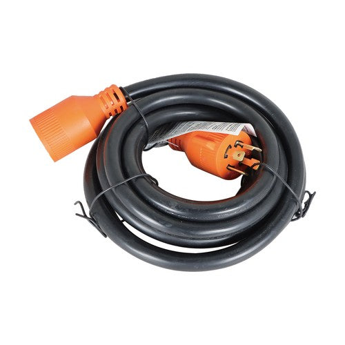 DURAFORCE RV Extension Power Cord 30Amp 15FT with Cord Organizer NEMA 14-30P to 14-30R