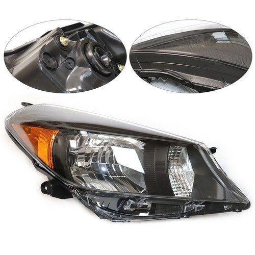 For 2012-2014 Toyota Yaris Hatchback Pair Halogen Headlights Lamp Left & Right