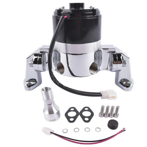 DURAFORCE Chrome High Flow Electric Water Pump for SBC Small Block Chevy 283 327 350 400
