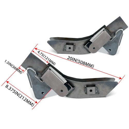 Frame Rust Repair Kit for 97-06 Jeep Wrangler TJ Rear Pair Trail Control Arm