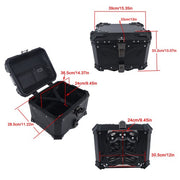 DURAFORCE 45L Motorcycle Top Box with Safety Lock Waterproof Trunk Luggage Storage Case