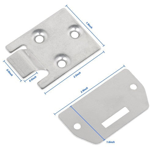 DURAFORCE Seat Bottom Hinge and Plate Set of 2 For EZGO TXT/Medalist 1995 Up Golf Cart