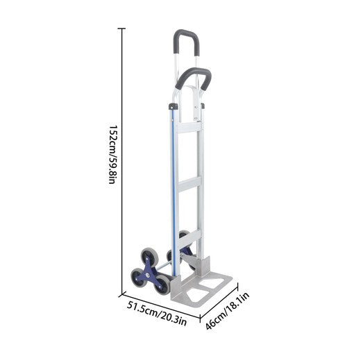 DURAFORCE 550 lbs Capacity Aluminum Hand Truck Stair Climber 2 in 1 & Handles