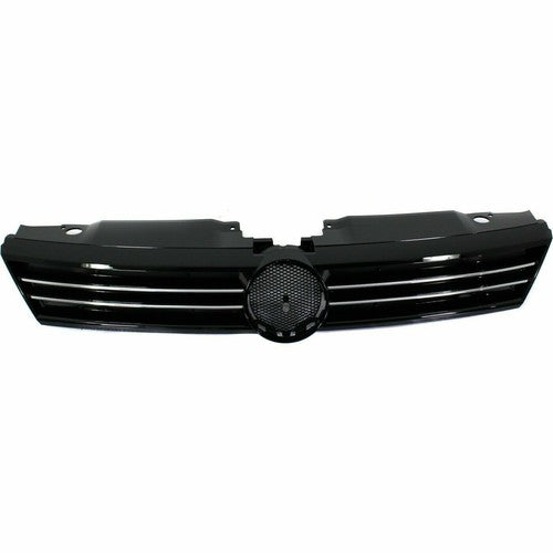 DURAFORCE Front Bumper Gray Grille W/Chrome Trim for 2011-2014 for VW for Volkswagen Jetta