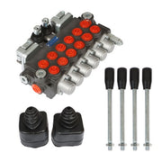 DURAFORCE Hydraulic Backhoe Directional Control Valve w/ 4 Joysticks 6 Spool 11 GPM New