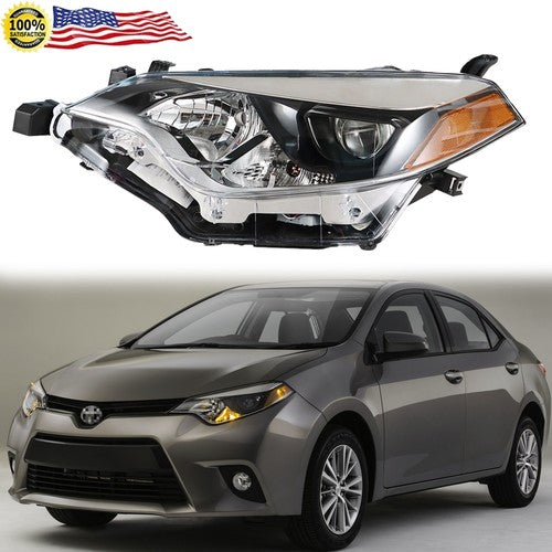 DURAFORCE Headlights Headlamps For 2014 2015 2016 Toyota Corolla Left Driver Side Halogen