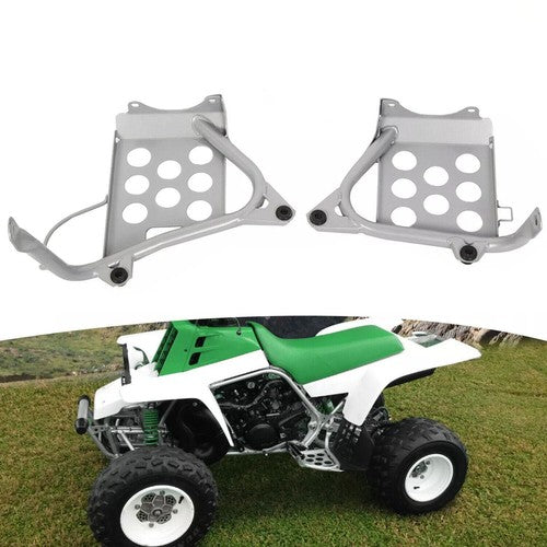 DURAFORCE Silver Heel Guards footrest stand For Yamaha Banshee LH+RH Nerf Bars 87-06 1990