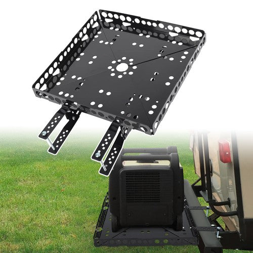 DURAFORCE RV Bumper Mount Generator Cargo Luggage Carrier Tray Kit Powder Coated