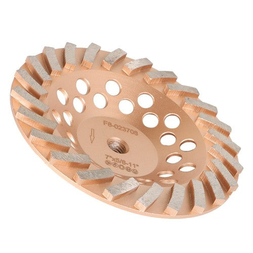 DURAFORCE 7" Diameter 5/8"-11 Arbor 24 Turbo Grinding Wheels for Concrete and Masonry US
