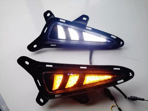 DURAFORCE Pair LED Fog Lights DRL Turn Signal Light LH + RH For 2016-2019 Toyota CHR C-HR