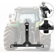 DURAFORCE Heavy-Duty 3 Point Hitch Adapter for Tractors 2" Receiver Trailer Drawbar Cat 1