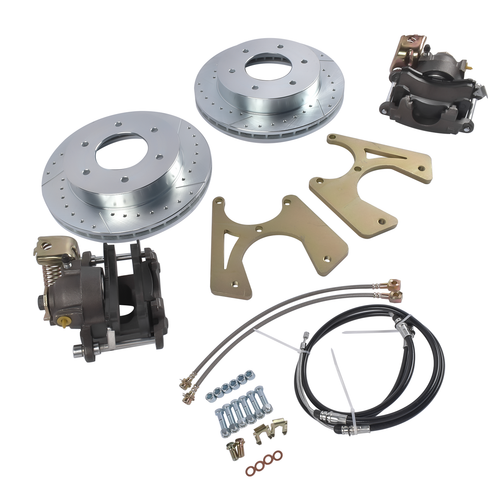 DURAFORCE For Chevy C10 GMC C15 K1500 Pickup 1961-1987 Rear 6 Lug Disc Brake Kit 12" Rotor