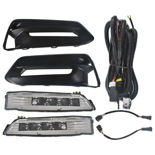 DURAFORCE Driver+Passenger Side For Honda Accord 18-19 1.5L 2.0L LED Fog Lamps Assembly