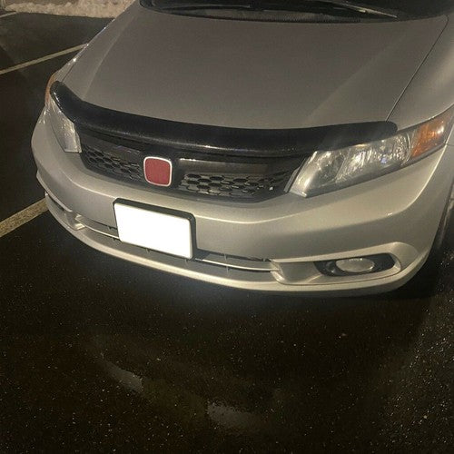 Front Upper Grille Honeycomb Painted Black for Honda Civic 4DR Sedan 2012