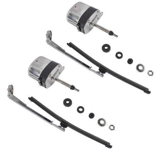 DURAFORCE Stainless Windshield Wiper Motor Kit Street Hot Rod Universal Boat For Chevy 12V