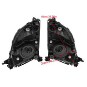 DURAFORCE Headlight Black For Toyota Prius 2006 2007 2008 2009 Headlamp Left+Right Side