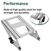 DURAFORCE Detachable Two-Up Luggage Trunk Mounting Luggage Rack For Harley Touring 14-26