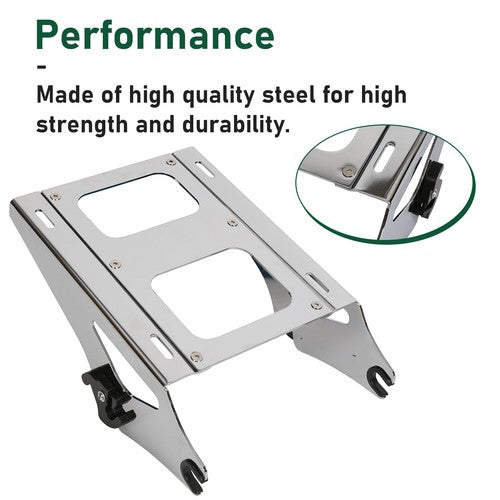 DURAFORCE Detachable Two-Up Luggage Trunk Mounting Luggage Rack For Harley Touring 14-26