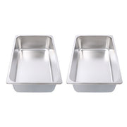 DURAFORCE Restaurant Steam Table Pans Full Size 2 Pack 6 Inch Deep Without Lid