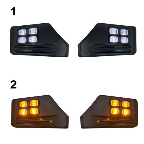 DURAFORCE LED Fog Lights For 2019 2020-2024 Toyota Rav4 Adventure/TRD 4-Eyes Bi-color Lamp