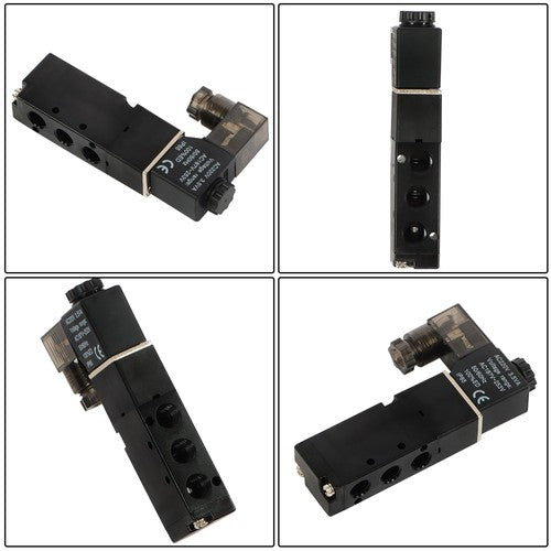 DURAFORCE 5 Way 1/8" Solenoid Valve Pneumatic Air Control 24 VDC Coil v dc