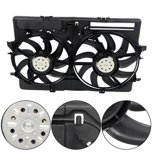 DURAFORCE For Audi S4/S5 2013-2015 Dual Radiator Condenser Cooling Fan Assembly AU3115113