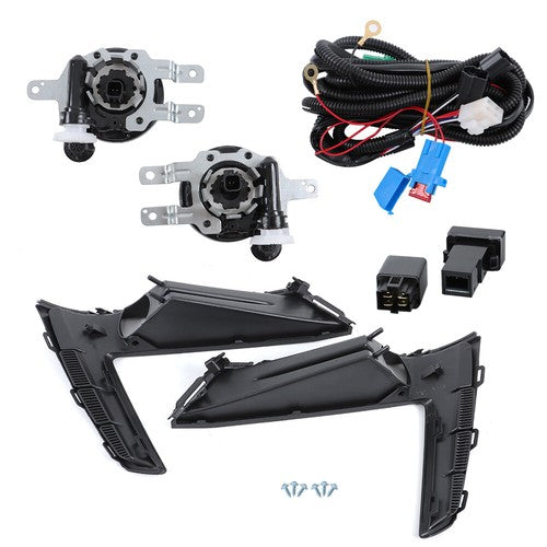 DURAFORCE For Honda CR-V 2023-2024 Left+Right Side w/Switch Wiring LED Fog Lights Assembly