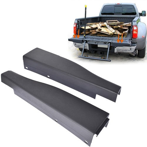 DURAFORCE RH+LH Side Black Flex Step Tailgate Molding Trim 2PCS Cap For Ford F250 F350